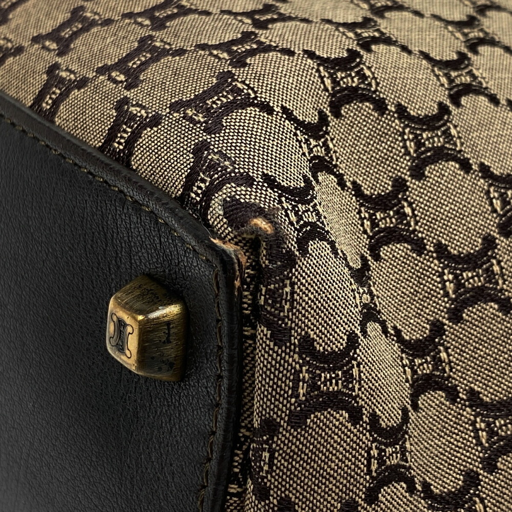 Celine Macadam Pattern Canvas Shoulder Tote Bag B… - image 3